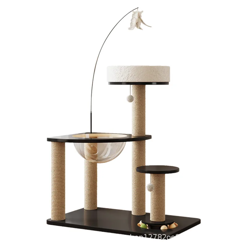 

Solid wood cat climbing frame sisal cat nest integrated four-season universal small apartment does not occupy an area