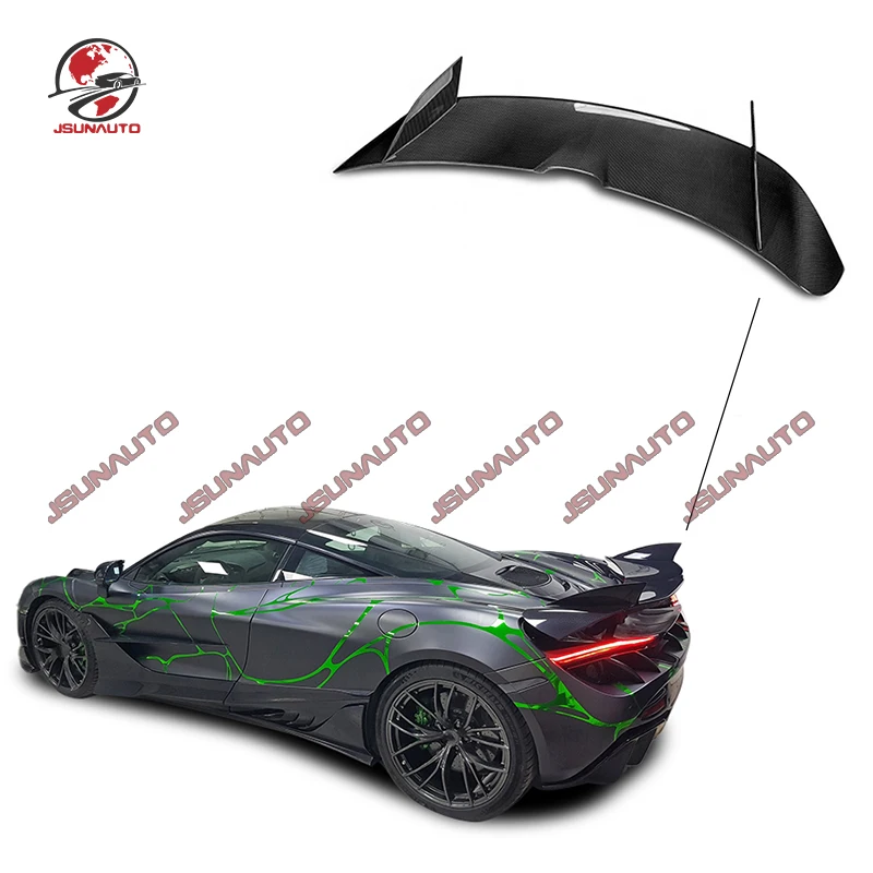 

Задний спойлер для McLaren 720s 2017-2021 из углеродного волокна, высококачественный стильный комплект карбонового корпуса для 720s, автомобильные аксессуары, заднее крыло