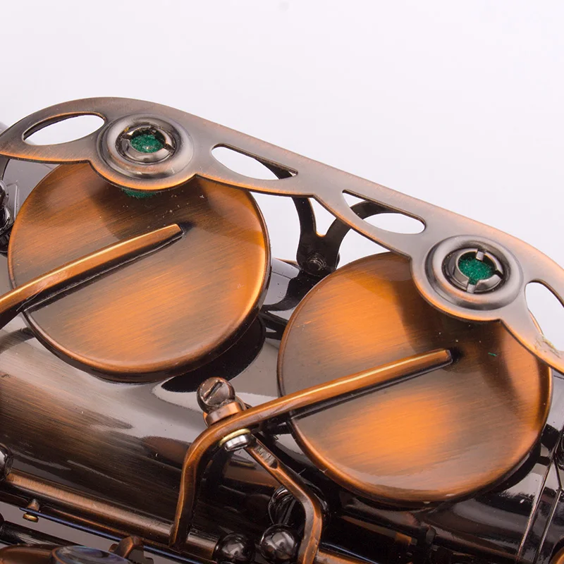 Hot Sale Alto Saxophone Antique Copper Tone Brass Material Hand Engravings Woodwind Instrument For Professional Players