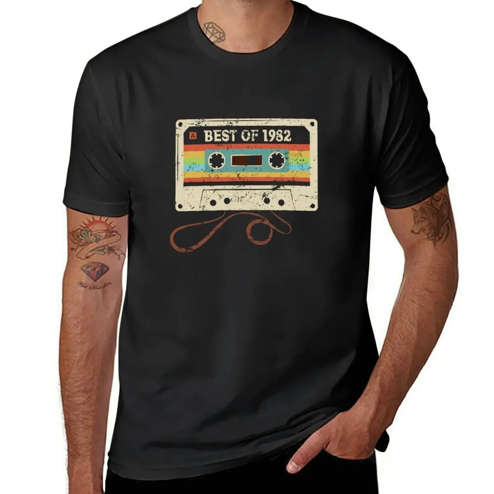 Best of 1982 41 Year Old Funny Vintage Cassette T-Shirt 41st Birthday Gift for Men Women T-Shirt