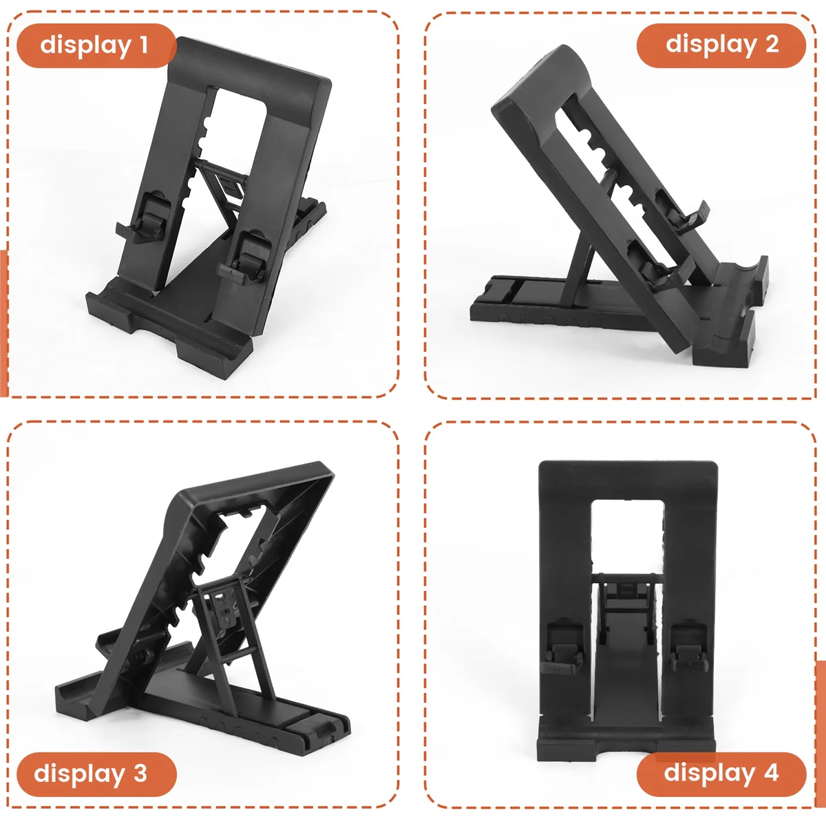 FZFZ デスクトップ タブレット コンピューター スタンド 多段階折りたたみ式 ポータブル デスクトップ 学生学習機スタンド (ブラック)