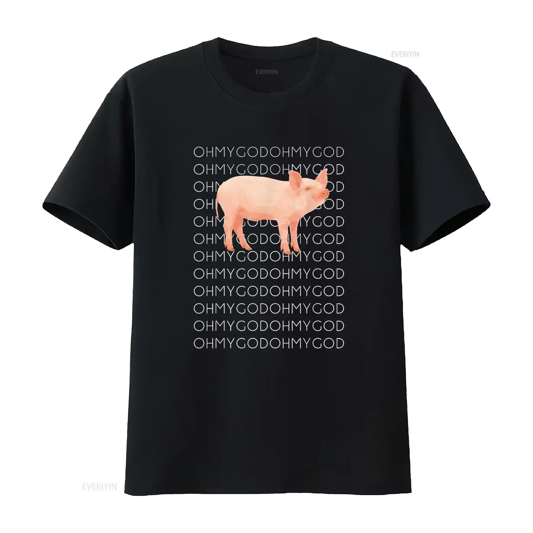 Shane Dawson Oh My God Pig T Shirt vintage Washed fashion Unisex graphic Top For Everyday Wear Slightly Soft designer clothes