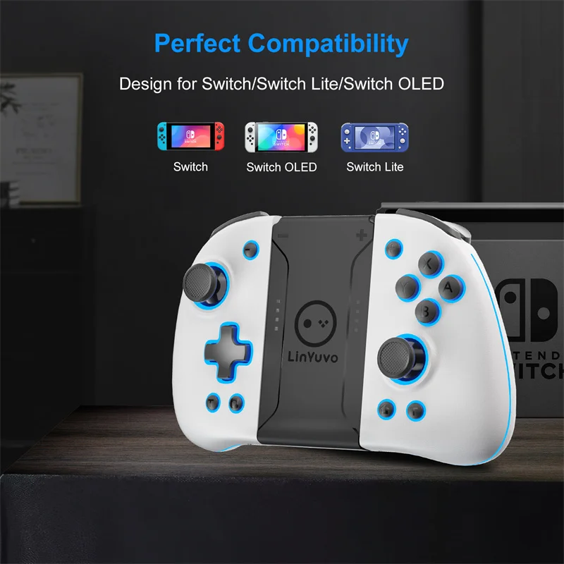 Imagem -05 - Joypad Pro Controller Switch Untuk Auto Fire Bluetooth Função Turbo Nintendo Switch Oled Linyuvo-ks47