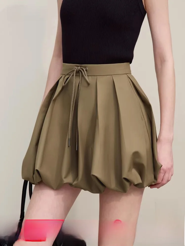 

Повседневные плиссированные женские брюки-кюлоты с завязками, омолаживающие, художественные, весенние, новые, маленькие размеры