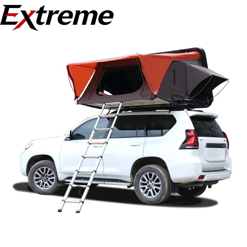 4-person automatic roof ABS hard shell aluminum waterproof canvas outdoor camping vehicle extended roof