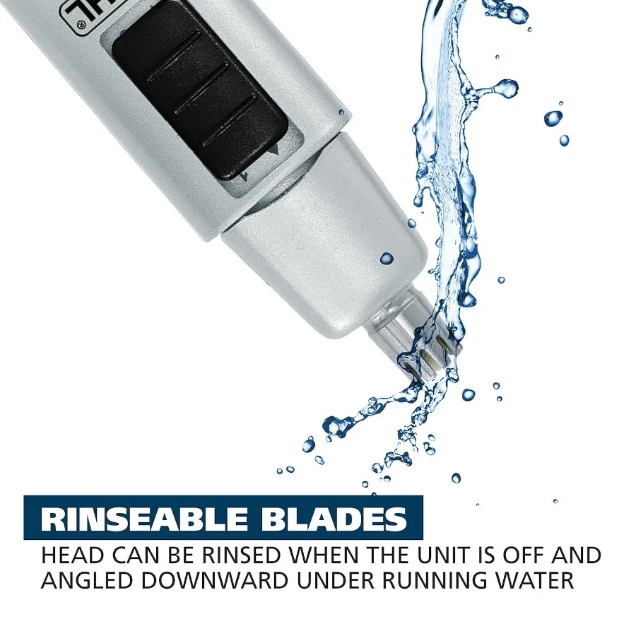 Tagliacapelli Wahl per uomo Set per toelettatura peli facciali a batteria per baffi Barba Scollatura Dettagli e toelettatura leggeri