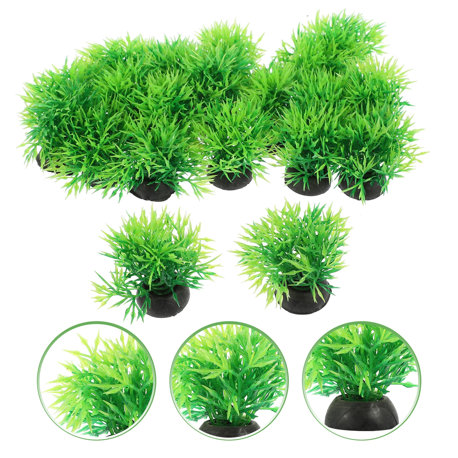 

20pcs Water Grass Decoration Lifelike Green Plastic Aquarium Plants For Betta Fish Tank Reptile Terrarium Easy To Maintain