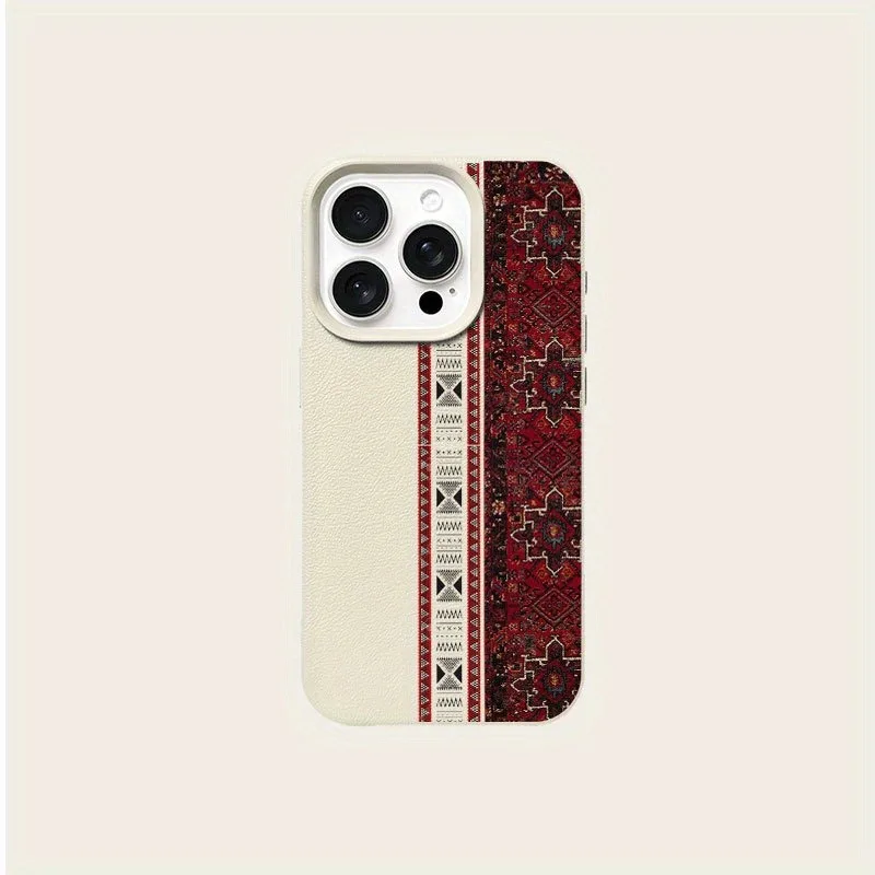 Red Carpet Pattern Lychee Texture Phone Case For iPhone 17 Pro Max 11 12 13 14 15 16 Pro 17Air 15 14 Plus X XS XR 16E Soft Cover - view 5