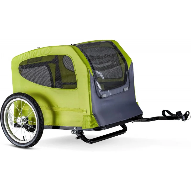 

2026 New：Rascal Plus Pet Trailer, Holds Pets Up To lb, Universal Coupler, Folding Frame, Quick-Release Wheels, Rear