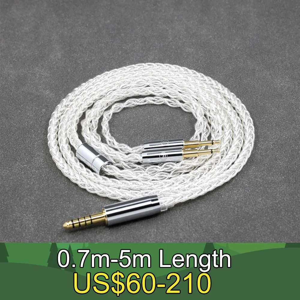 8 Core 99% 7n Pure Silver Palladium Earphone Cable For Oppo PM-1 PM-2 Planar Magnetic 1MORE H1707 Sonus Faber Pryma LN008393