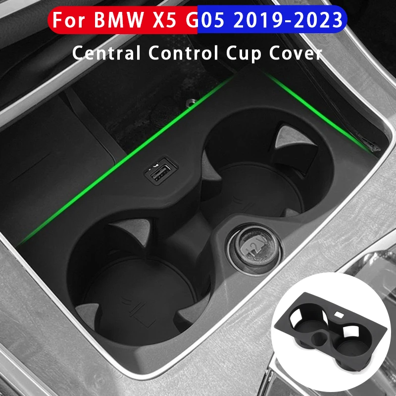 

For BMW X5 G05 2019-2023 Silicone Water Cup Anti Slip Pad Central Control Storage Box Drinks Holder Tray Car Accessories