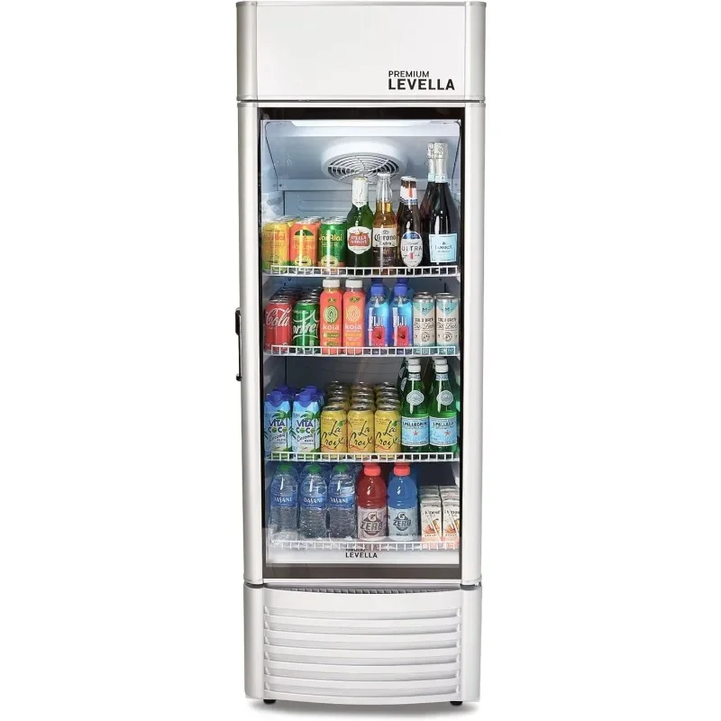 PremiumLevella PRF90DX Geladeira com tela de porta de vidro Mercadoria comercial para bebidas de 9,0 pés cúbicos