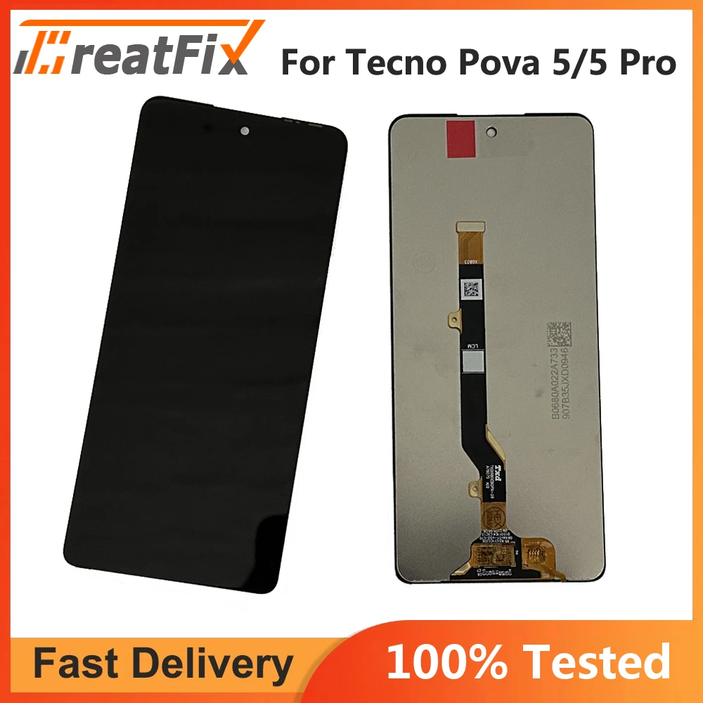 6.78 inch For Tecno Pova 5 Pro 5Pro LH8n LCD Display Touch Screen Digitizer Assembly Replacement Tecno Pova 5 LH7n LCD Display