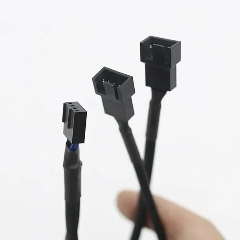 1Pc Mainboard CPU 4 PIN Fan Extention Cables PWM 4P Adapter Cable Computer Case Fan Sleeved Power Cable Connectors 27cm