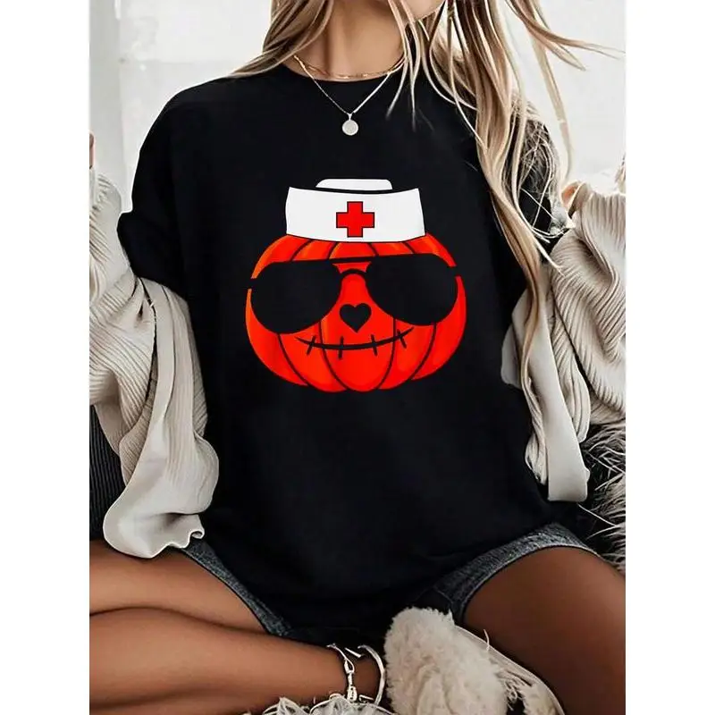 

Cool Nurse Pumpkin Halloween Sweatshirt, Funny Doctor Spooky Party Gift, Cute Medical Themed Autumn Unisex Top