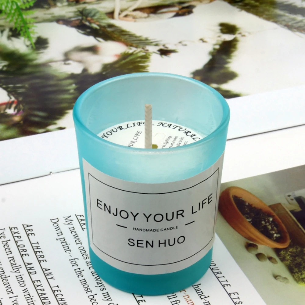 

2PCS Scented Candle Romantic Smokeless Aromatherapy Candle Birthday Gift Soy Wax Candle Home Decor Glass Cup Aromatherapy Candle