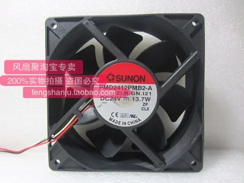 

Free shipping original PMD2412PMB2-A 24V 13.7W 12cm12038 double ball cooling fan