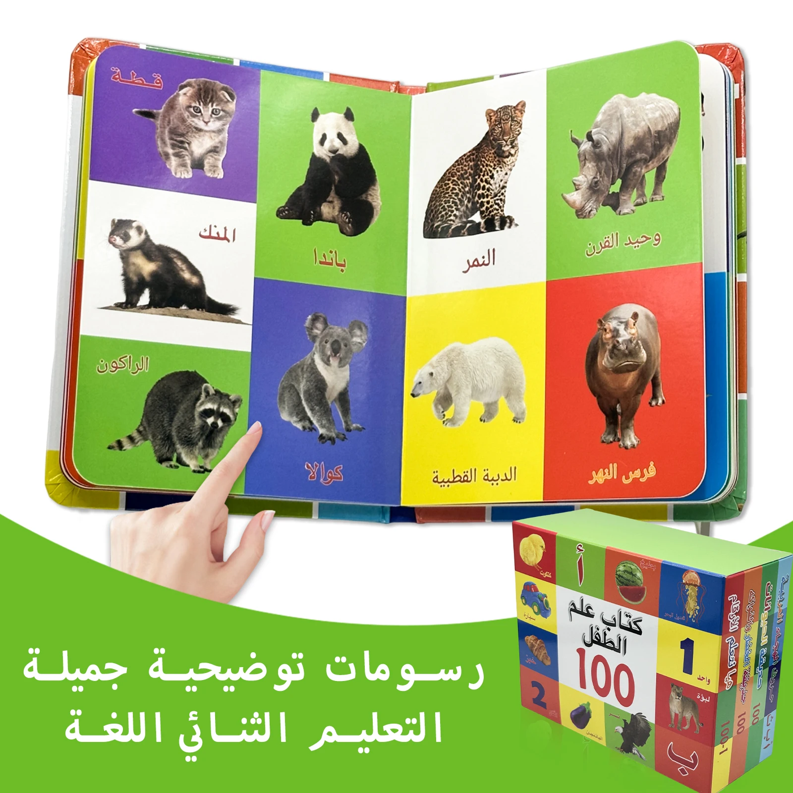 1 Set of 4 Arabic Baby Encyclopedia Book Number Alphabet Learning Children\'s Puzzle Books Children\'s Early Learning Books Gifts