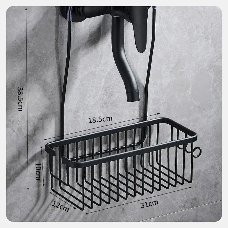 Convenient Toilet Shower Rack with No Drilling Installation Bathroom  Basket for Shower Room and Bath Products Hair dryer holder