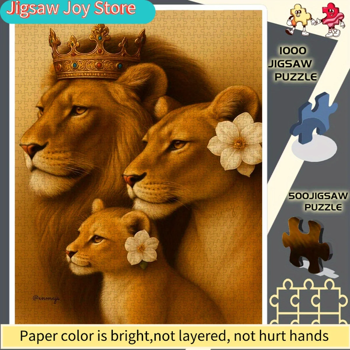 

Disney/Disney Adult Puzzle, Paper Jigsaw Puzzle, DIY Lion King Crown Family Scene Puzzle for Home Leisure, Interactive Puzzle