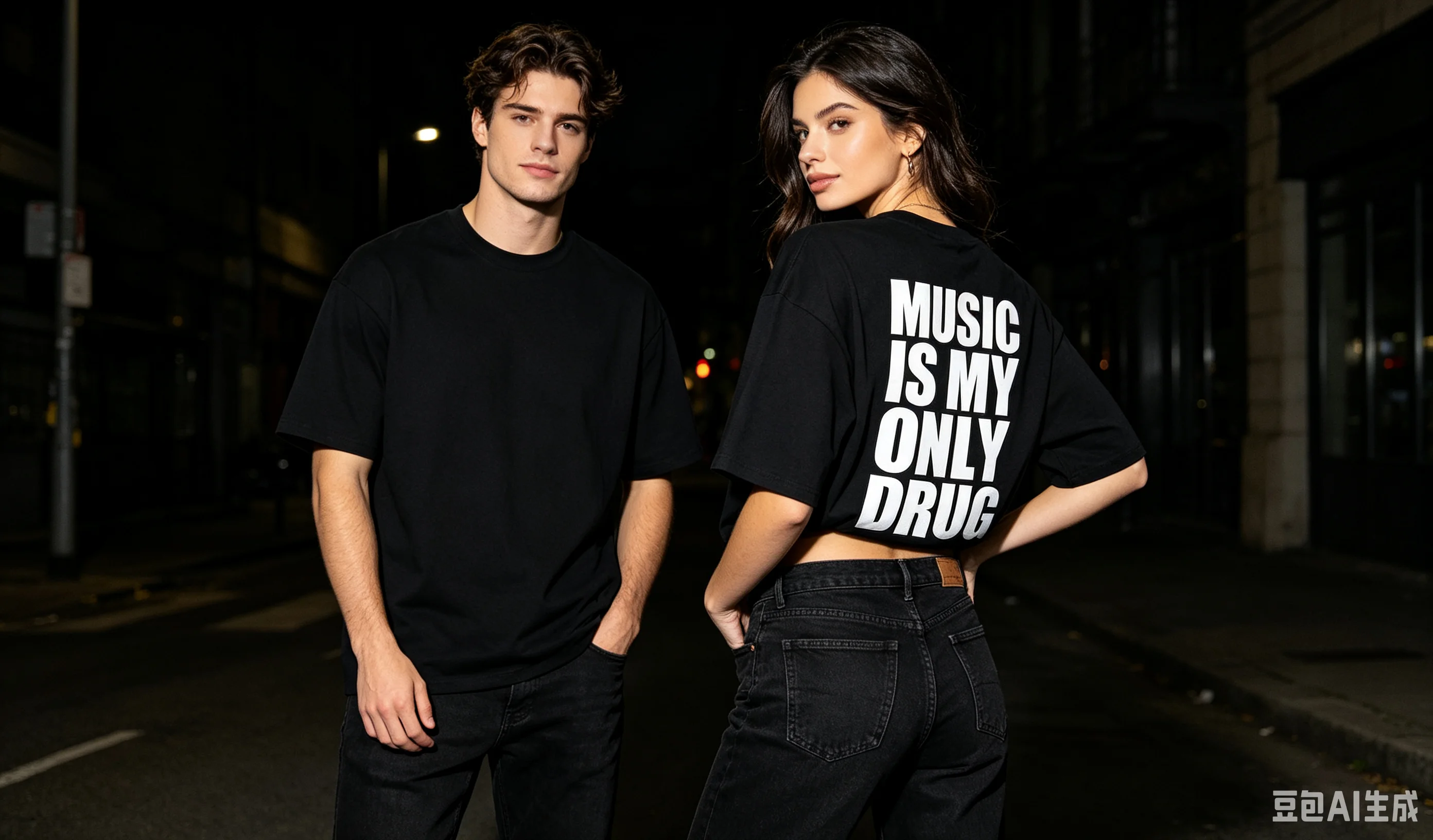 Alphabet Musicis My Only Drug Fun English Short-sleeved T-shirt Summer Cotton Short Sleeved Trendy Niche Men Women Streetwear