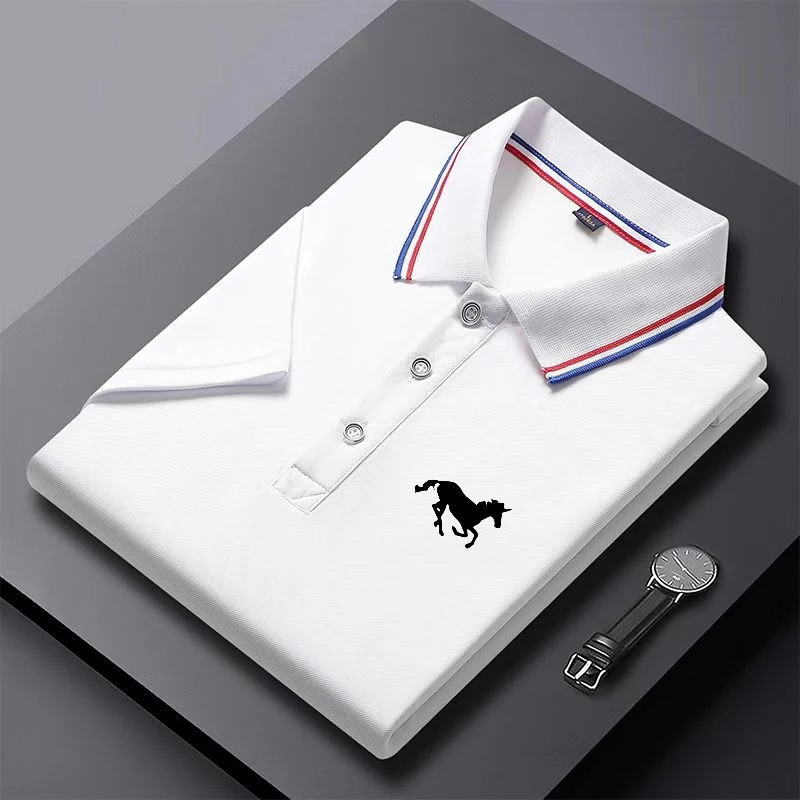 New Men's Half Sleeve Top Summer Casual Fashion Comfortable Polo Shirt Short Sleeve T-shirt image 2