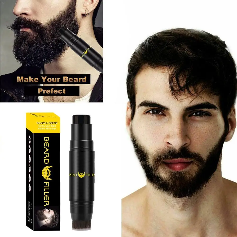 

Men Beard Filling Stamp Kit Beard Pencil Filler Waterproof Moustache Pen Beard Brush Enhancer Moustache Coloring Shaping Tools