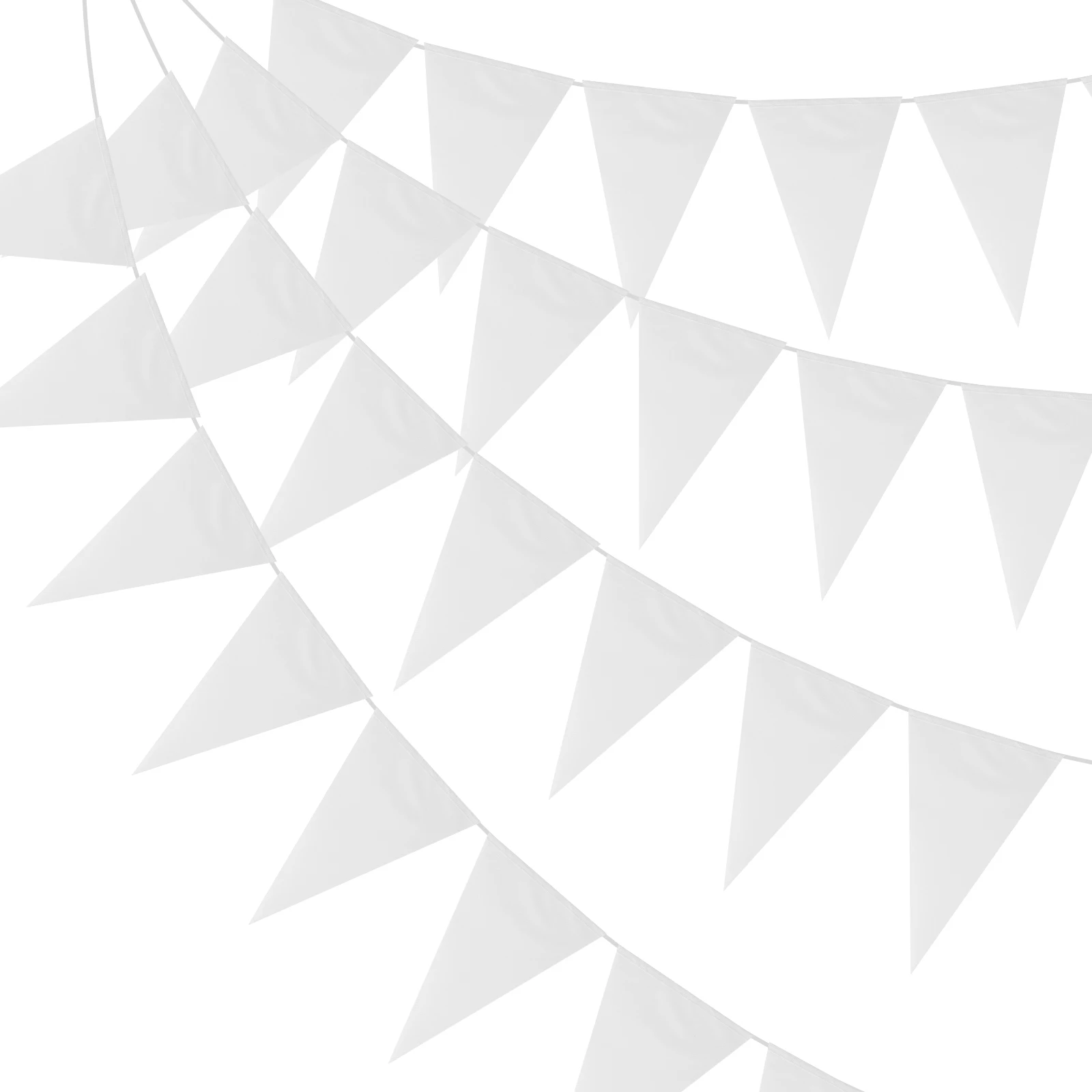 

Pennant Banner Flags 100ft, 60 Pcs String Hanging Triangle Bunting DIY Flags for Grand Opening Wedding Birthday Party