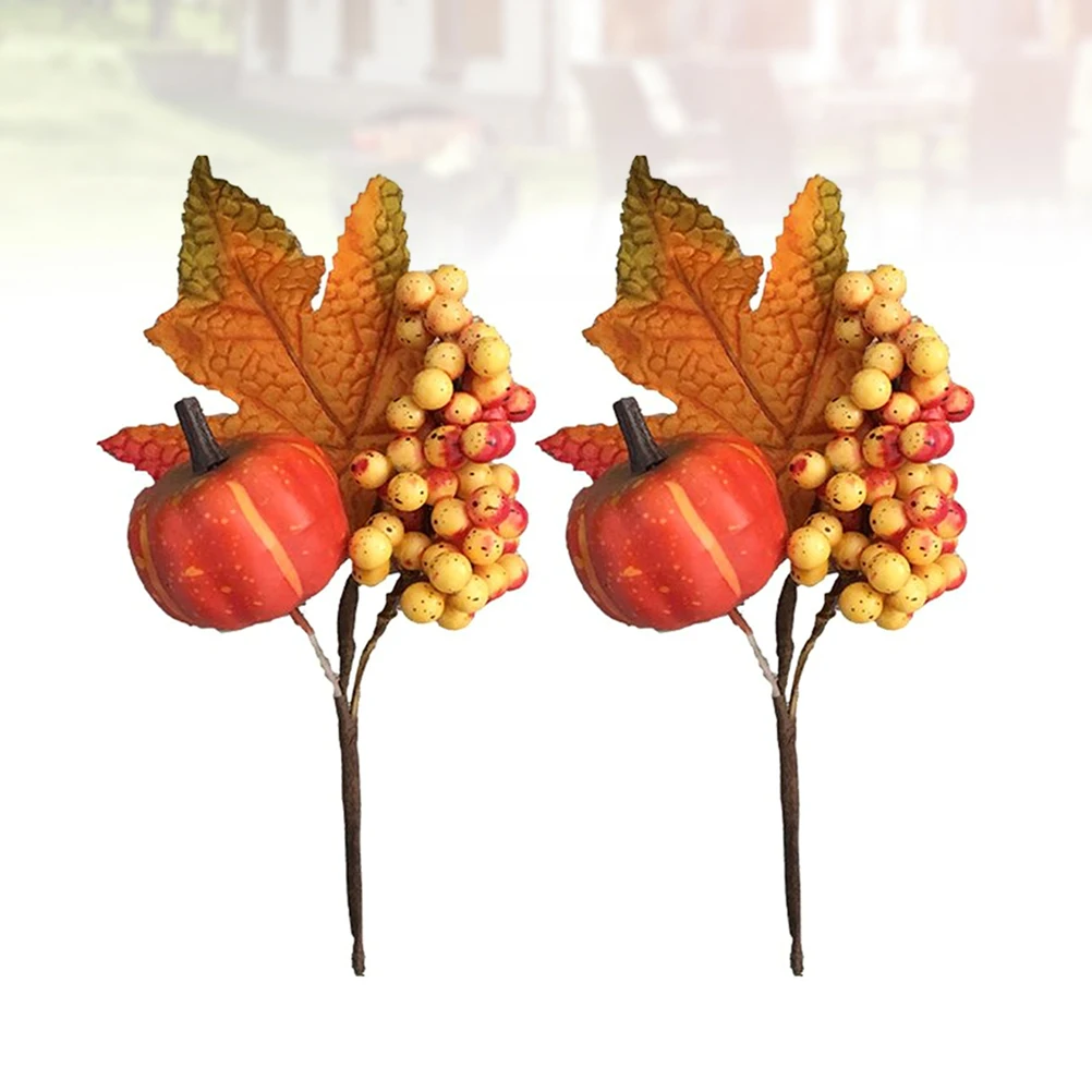 

2PCS Handmade Simulation Berries Maple Decor Realistic Home Office Decoration Harvest Festival Berry Arrangement Farmhouse Style