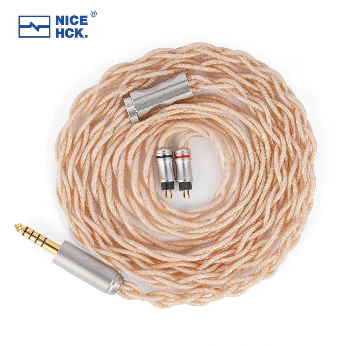NICEHCK WabiWind HiFi سماعة كابل الفضة مطلي عالية الموصلية النحاس + الفضة احباط النفط نقع سلك 2Pin ل NX8 الصقيع MS5