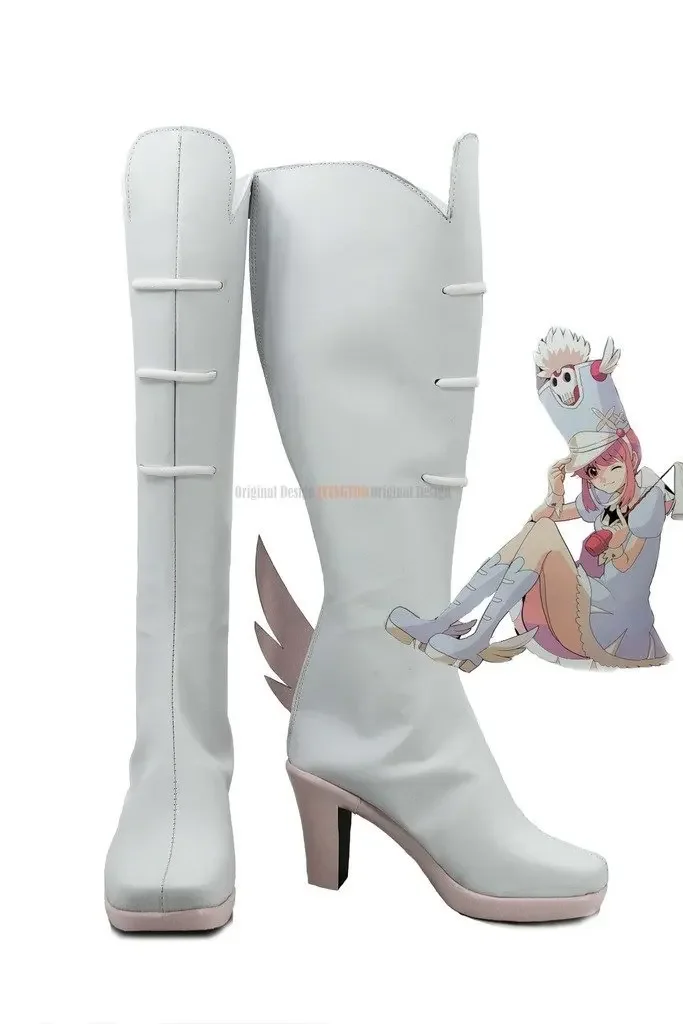 

Jakuzure Nonon Shoes Косплей Kill La Kill Nonon Jakuzure Сапоги для косплея Белые туфли на высоком каблуке на заказ Любой размер