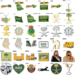 5pcs a lot Saudi Arabia Badge Pins Badge Brooch Badges on Backpack Pin Brooch