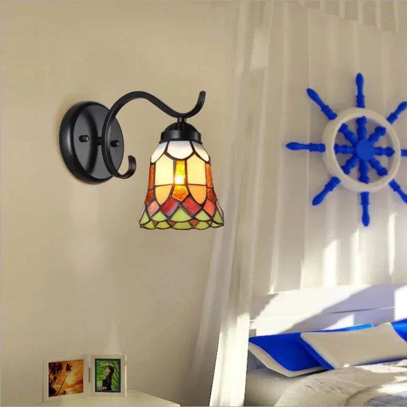 Modern Mediterranean Wall Lamp 110V 220V LED Wall Lamp Aisle Staircase Retro Wall Lamp Bracket Light