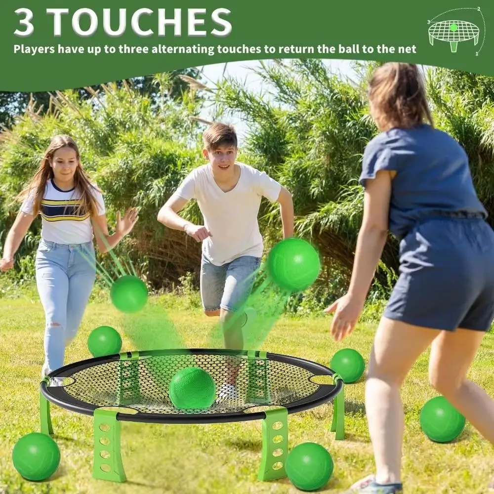

With Carry Bag Volleyball Battle Game Foldable 2 Balls Inflatable Volleyball Game Portable Inflatable