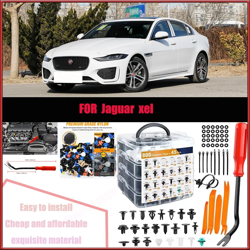 

For Jaguar Xel Herder Chevrolet Buick Car Plastic Retainer Clips Kit 800+45pcs Auto Fender Push Pin Car Fastener Clip Mixed Set