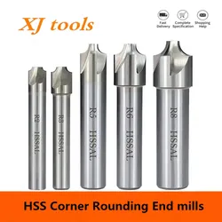 R1-R12.5mm HSS 코너 라운드 엔드 밀, 볼 노즈 엔드 밀, 오목 반경 밀링 커터, R2, R3, R4, R5, R6, R7, R8, R9, 2/4 플루트