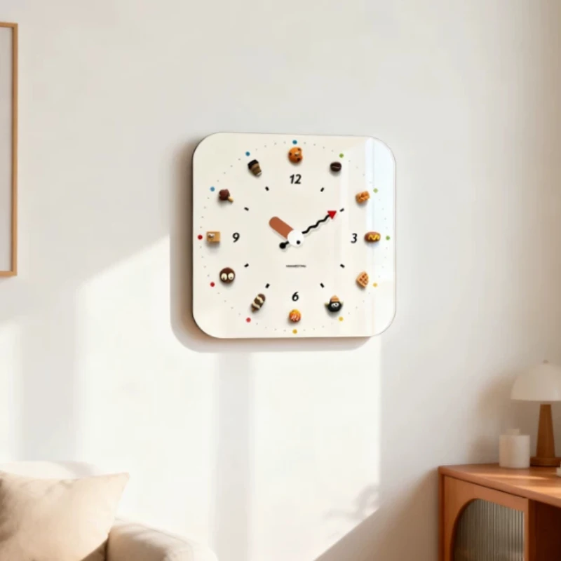 Round Kids Digital Wall Clock Classroom Cheap Interior Aesthetic Art Wall Clock Dorm Modern Design Horloge Mural Home Decoration