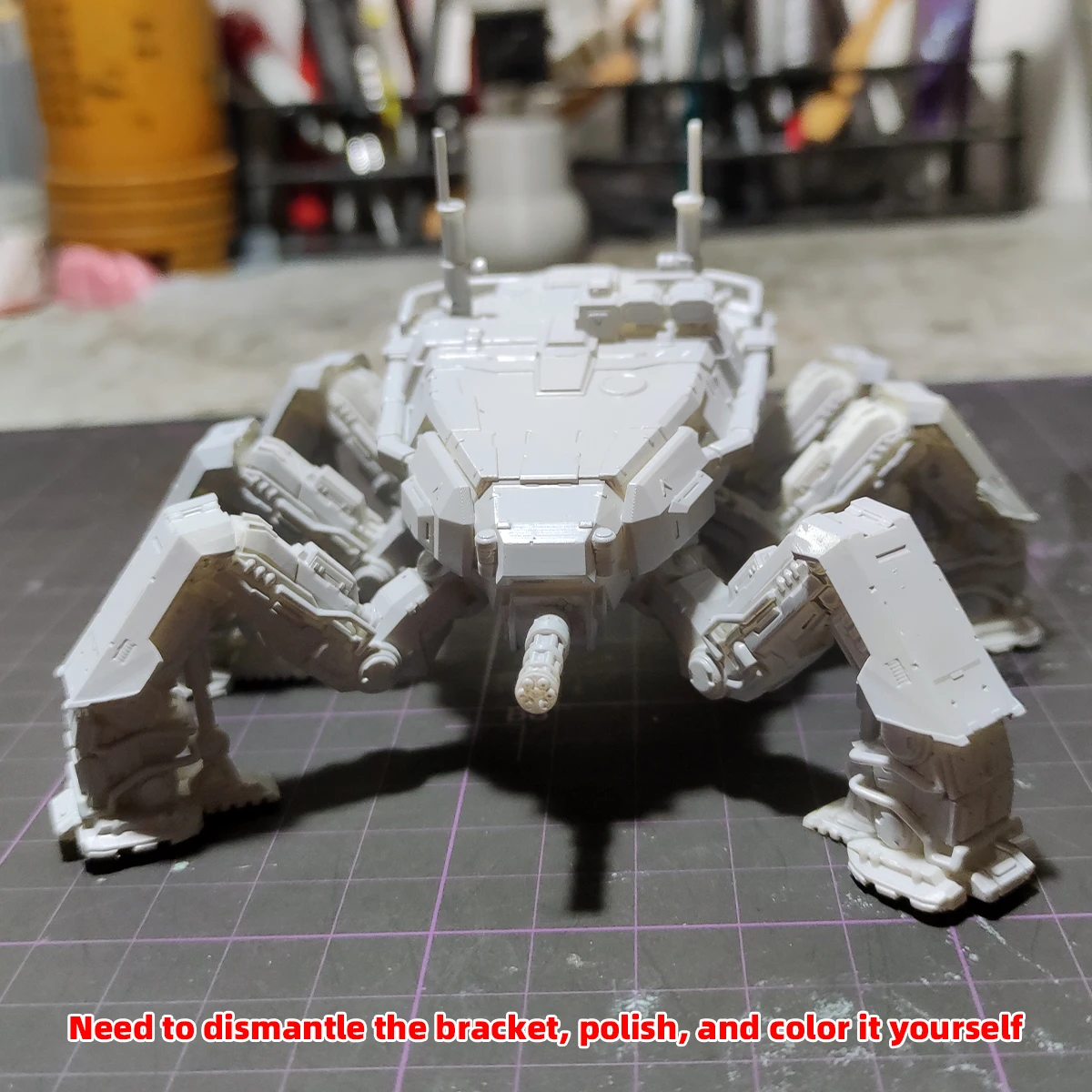 1/72 Modellbausatz 3D Harz Miniatur Diorama Gebäude Unbemalt Sci-Fi Mecha Panzer Hexapod DIY – Detail 11