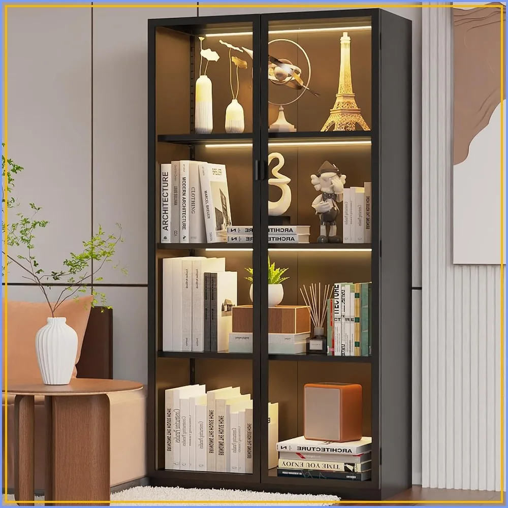 63-Inch Glass Display Cabinet 1