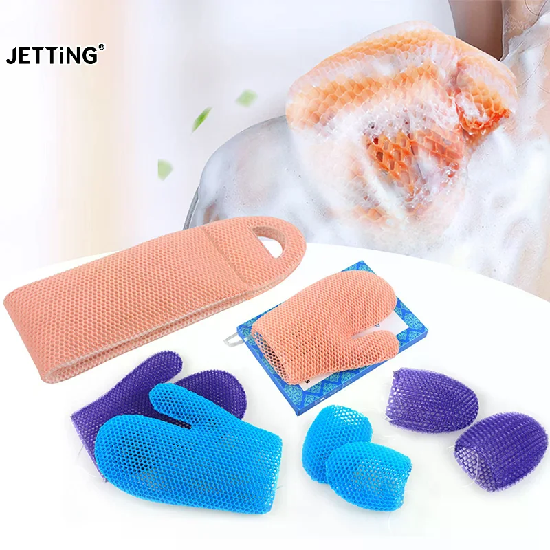 Exfoliating Shower Glove With Colorful Honeycomb Weave And TPU High Elasticity Antibacterial Material Gentle Safe And Durable