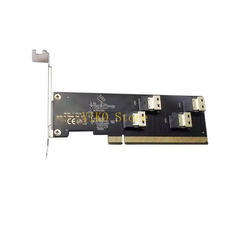 K32C 4 cổng Bộ điều khiển PCIE X16 Thẻ mở rộng nội bộ Bộ chuyển đổi PCIE sang SFF-8654