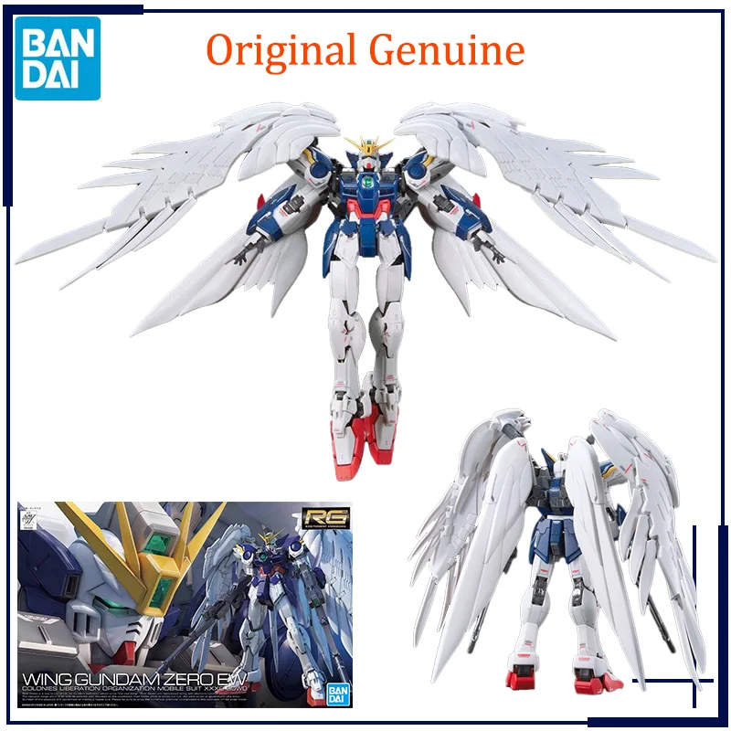 

Original Genuine Bandai Anime GUNDAM Wing Gundam Zero EW RG 1/144 Assembly Model Toys Action Figure Gifts Collectible Ornaments
