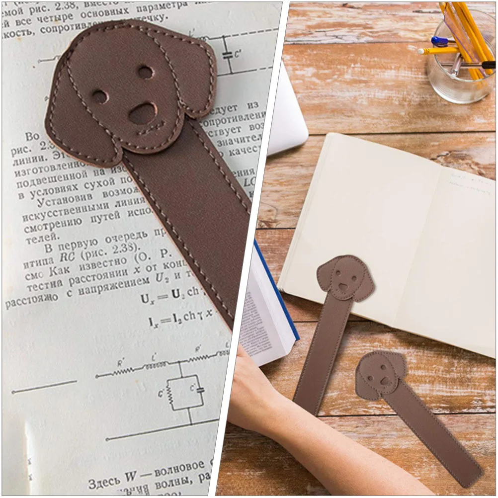 

Pu Bookmark Dog Animal Page Marker For Women Kids Book Accessory Gift Decoration Student Supplies