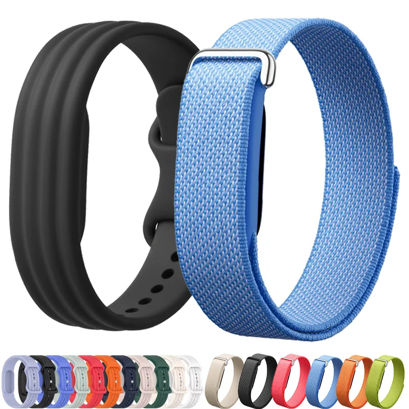Official Sports Nylon+Silicone Loop Strap for Google Fitbit Air Comfortable Bracelet Wristband for Google Fitbit Air Accessories