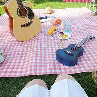 Picnic Blanket Beach Mat 150x200cm 200x200cm Sandproof Waterproof Camping Blanket Portable Travel Outdoor Indoor Family BBQ