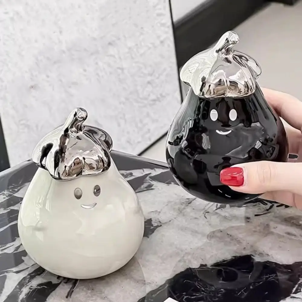 

Creative Ceramic Eggplant Toothpick Box Multi-Functional Cartoon Dental Floss Box Decorative Toothpick Can Office Desktop