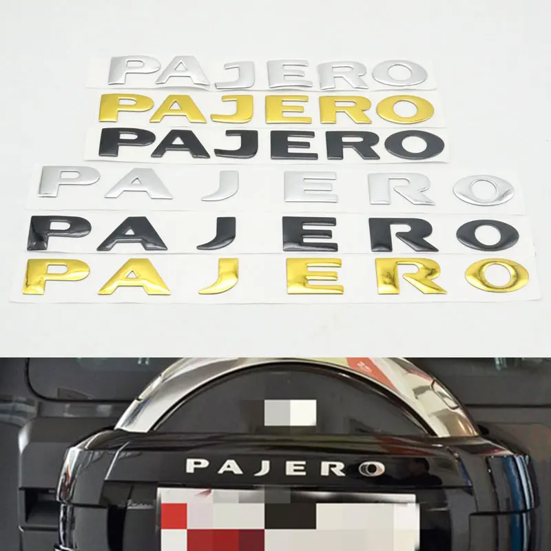 Значок для PAJERO, хромированный задний багажник, знаки багажника, запасное колесо, буквы 225x24 мм Значок для PAJERO, хромированный задний багажник, знаки багажника, запасное колесо, буквы 225x24 мм