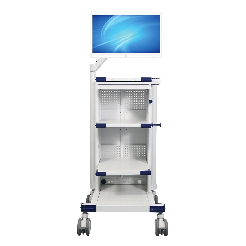 

Low price Endoscopic System Cart Endoscope Trolley with Total Brake