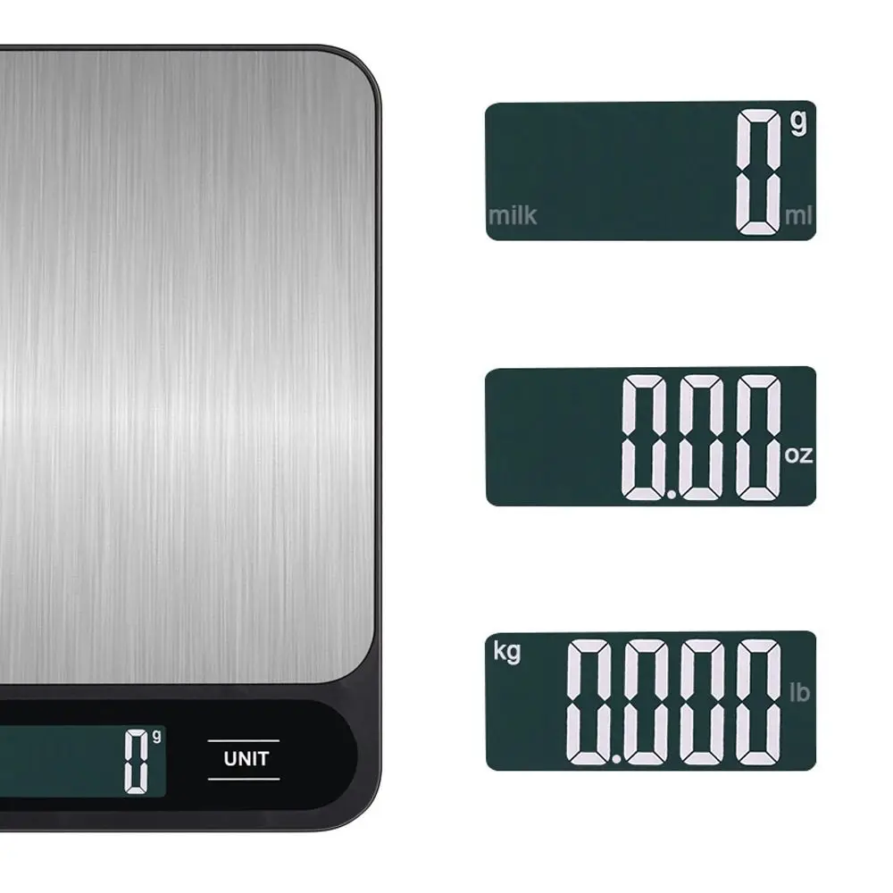 Stainless Steel Kitchen Scales Accurate Digital Scale Portion Scale Measuring Grams and Oz Digital Food Scale Cooking