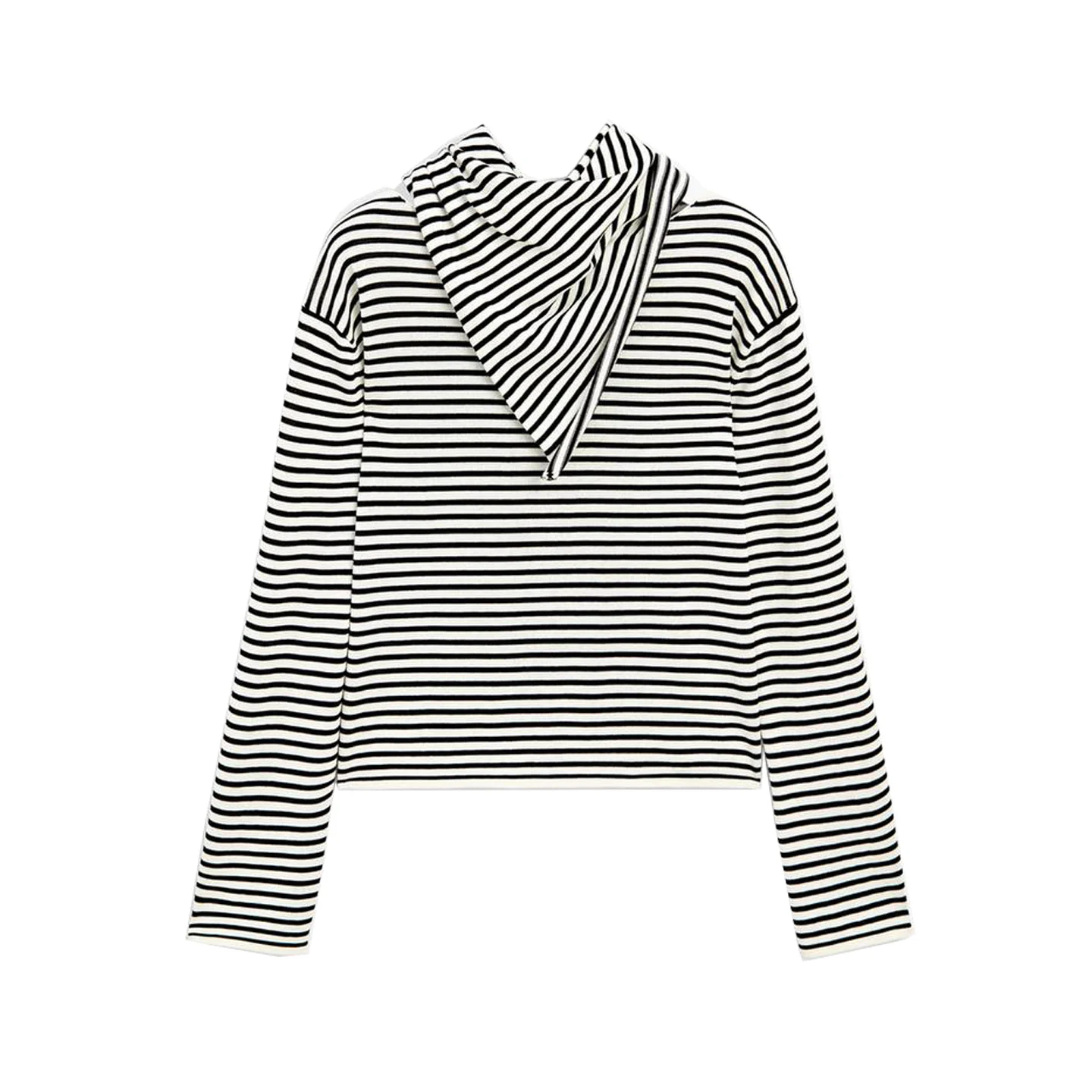 Nowa Kolekcja Wczesna Jesień Damska Dzianinowa Długa Bluza Bawełniana w Paski Miękka Przyjazna dla Skóry Marynarska Codzienna Chusta 5633575